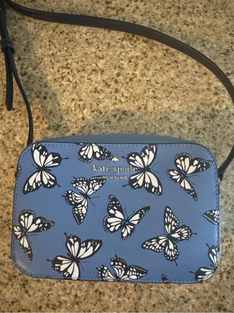 kate spade Blue Butterfly Crossbody Bag